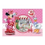 Třpytivé Glam Puzzle Minnie s Daisy v kavárně 50 dílků