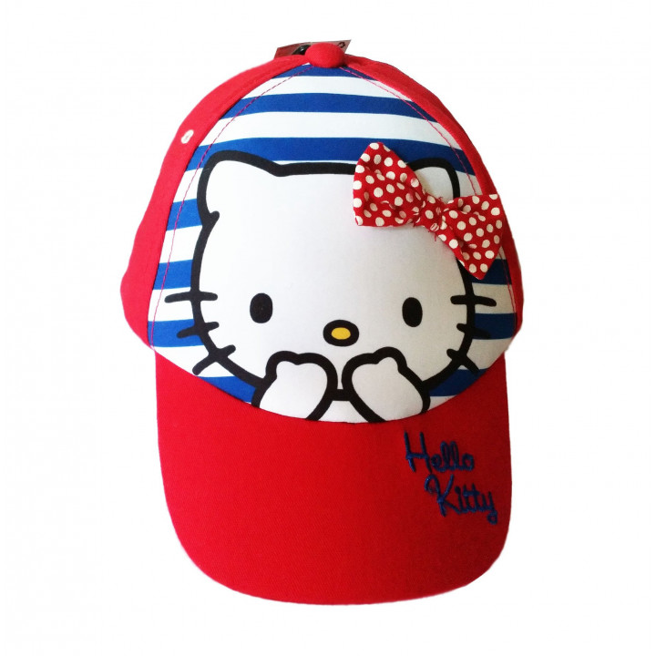 Čepice Hello Kitty červená kšiltovka originál Sanrio 5-11 let