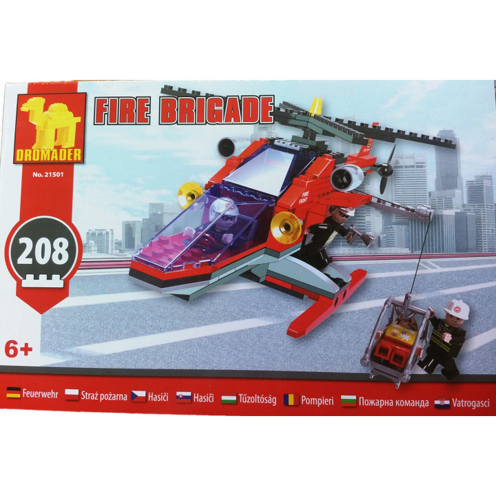 Dromader stavebnice 21501 Hasičský vrtulník 208 kostek