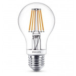 Led žárovka E27 stmívatelná Philips 7,5W baňka klasická čirá 2700°K