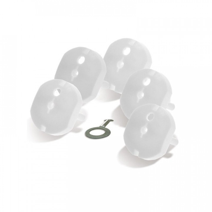 EU Standard Two Pin Plug Sockets for Child Safety 5pc
