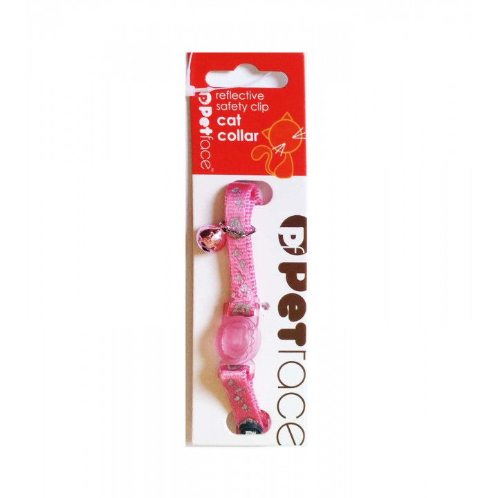 Petface Reflective Face Cat Collar - Pink