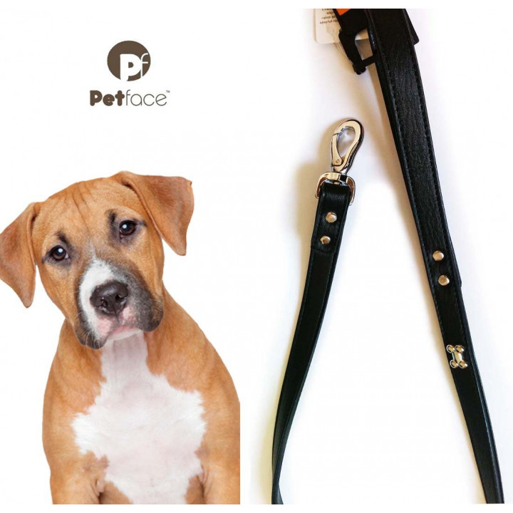 PetFace vodítko M černé design kostičky