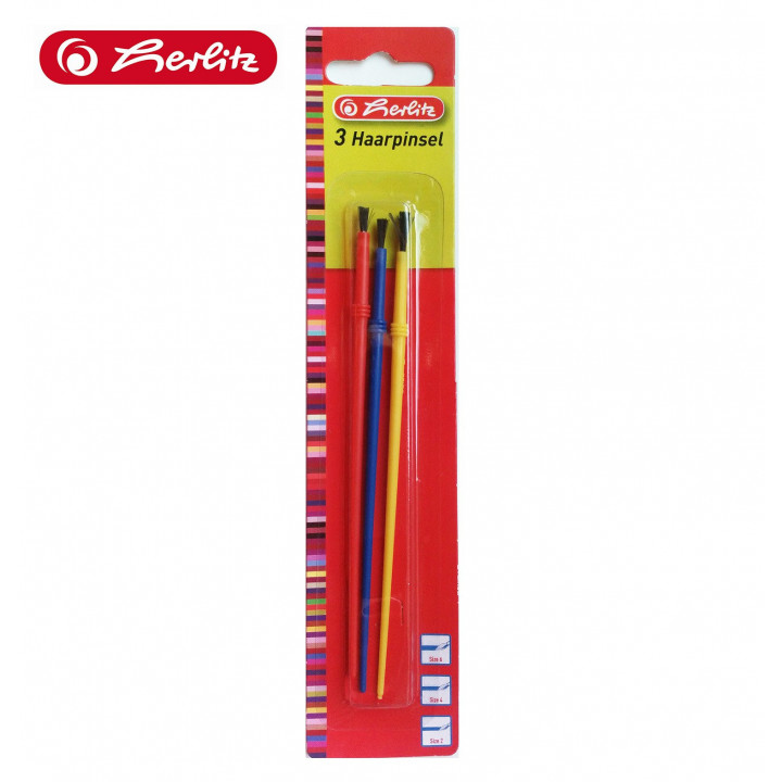 Herlitz vlasové štětce 3ks,č.2,4,6