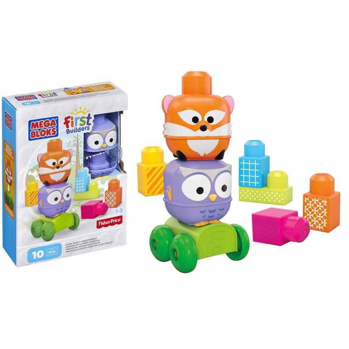 Mega Bloks First Builders lesní přátelé 10ks,Fisher price
