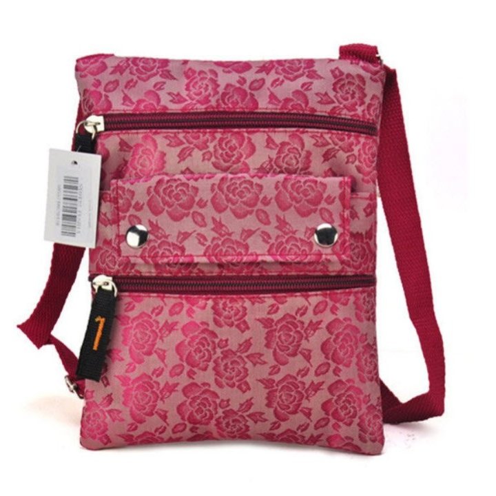 Trendy crossbody kabelka, 3 zipy