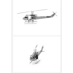 Kovová stavebnice DIY, mini  3D puzzle helikoptéra